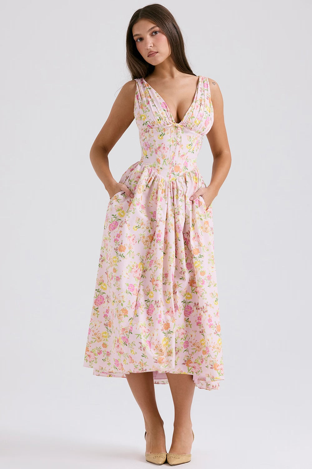 Women's Floral Wedding Guest Dress