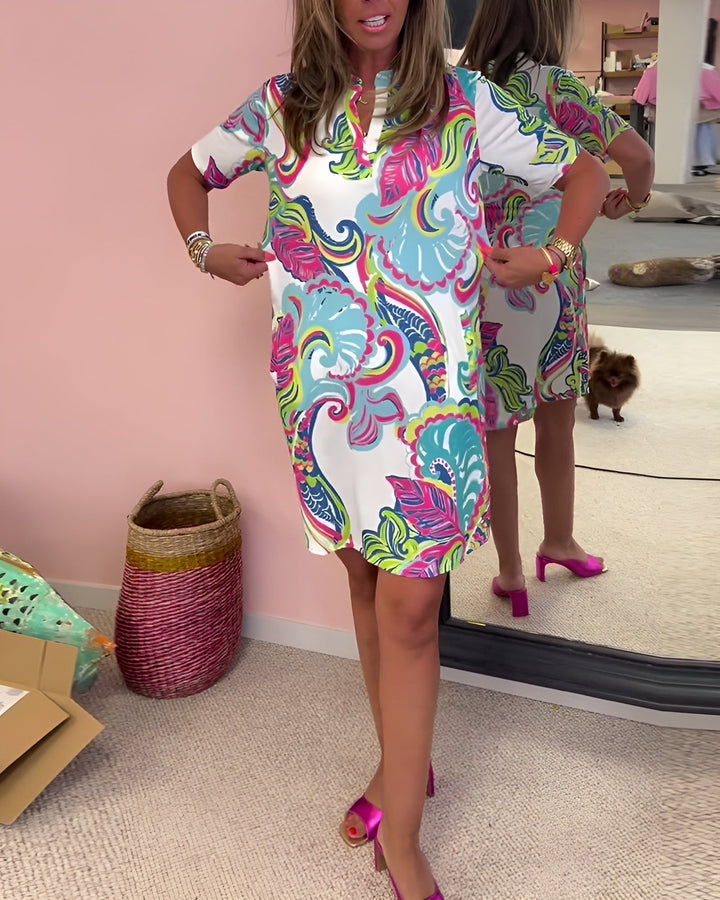Women's V Neck Tummy Control Dress